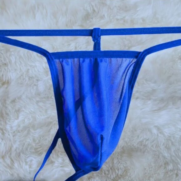 Other - Sapphire Blue Sheer Mesh Thong G-String OSFA